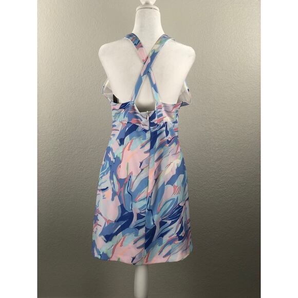 French Connection Crossover Dress Women's Size 10 Dalia Print NEW - Picture 3 of 9